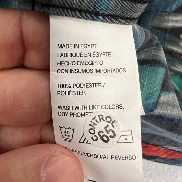 Van Heusen Men's Tropical Button Up Shirt Short Sleeve Size XLT - Picture 9 of 9